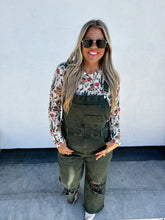 Load image into Gallery viewer, PREORDER: Dahlia Crop Wide Leg Overalls in Two Colors