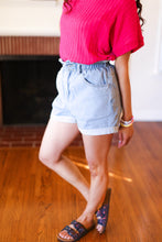 Load image into Gallery viewer, Everyday Happiness Elastic Waist Double Button Denim Shorts