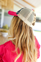 Load image into Gallery viewer, Fuchsia & Denim Star Trucker Hat