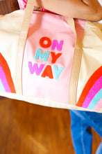 Load image into Gallery viewer, Pink "On My Way" Embroidered Duffle Bag