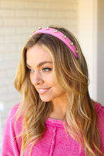 Load image into Gallery viewer, Flamingo Pink Rhinestone Slim Headband