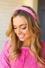 Load image into Gallery viewer, Flamingo Pink Rhinestone Slim Headband