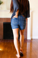 Load image into Gallery viewer, Judy Blue Dark Denim High Rise Cut Off Distressed Shorts