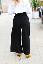 Load image into Gallery viewer, Relaxed Fun Black Smocked Waist Palazzo Pants