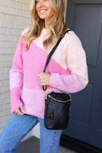 Load image into Gallery viewer, Black Vegan Leather Two Pocket Mini Cross Body