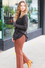 Load image into Gallery viewer, Ash Black Mineral Wash Baby Waffle Oversized Cut Edge Top