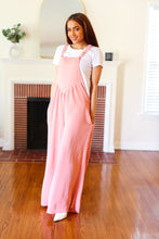 Load image into Gallery viewer, Move On Over Coral Wide Leg Suspender Overall Jumpsuit