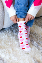 Load image into Gallery viewer, Pink & Red Hearts Crew Socks