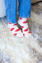 Load image into Gallery viewer, Red Lips Crew Socks