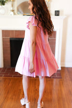 Load image into Gallery viewer, Baby Pink Embroidered Tiered Lined Dress