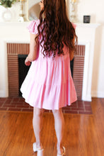 Load image into Gallery viewer, Baby Pink Embroidered Tiered Lined Dress