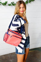 Load image into Gallery viewer, Coral & Navy Insulated Cooler Box