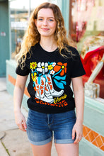 Load image into Gallery viewer, Black Cotton HOWDY DARLING Graphic Tee
