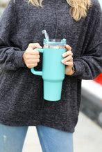 Load image into Gallery viewer, Sea Foam Insulated 38oz. Tumbler with Straw