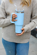 Load image into Gallery viewer, Dusty Blue Insulated 38oz. Tumbler with Straw