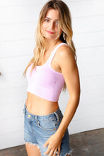 Load image into Gallery viewer, Lilac Washed Rib Cropped Square Neck Tank