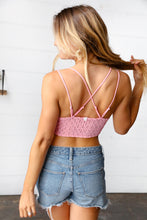 Load image into Gallery viewer, Blush Crochet Lace Bralette with Bra Pads