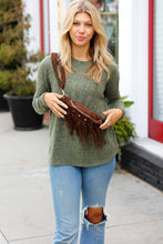 Load image into Gallery viewer, Brown Faux Suede Fringe Convertible Fanny/Sling Bag