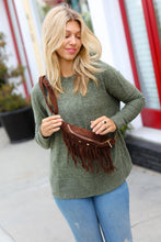 Load image into Gallery viewer, Brown Faux Suede Fringe Convertible Fanny/Sling Bag
