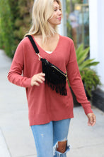 Load image into Gallery viewer, Black Faux Suede Fringe Convertible Fanny/Sling Bag