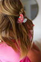 Load image into Gallery viewer, Red Hearts & Glitter Hair Claw