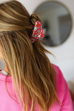 Load image into Gallery viewer, Red Hearts & Glitter Hair Claw