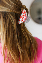 Load image into Gallery viewer, Red Hearts & Glitter Hair Claw