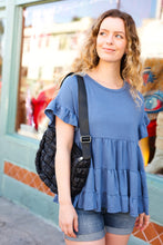Load image into Gallery viewer, Black Quilted Puffer Crossbody Bag
