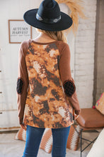 Load image into Gallery viewer, Chocolate Hacci Tie Dye Raglan Top