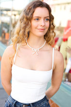 Load image into Gallery viewer, Fashion Pearl Bow Tie Adjustable Necklace