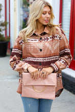 Load image into Gallery viewer, Blush Fold Over Gold O-Ring Faux Leather Clutch Bag