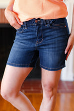 Load image into Gallery viewer, Judy Blue Dark Wash High Rise Elastic Waist Shorts