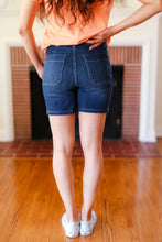 Load image into Gallery viewer, Judy Blue Dark Wash High Rise Elastic Waist Shorts