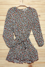 Load image into Gallery viewer, Cream/Black/Rust Animal Print Woven Romper