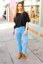 Load image into Gallery viewer, All You Need Ocean Blue High Waist Fray Bootcut Jeans