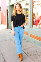 Load image into Gallery viewer, All You Need Ocean Blue High Waist Fray Bootcut Jeans