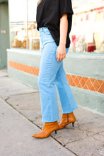 Load image into Gallery viewer, All You Need Ocean Blue High Waist Fray Bootcut Jeans