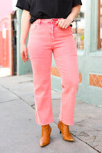 Load image into Gallery viewer, All You Need Ash Pink High Waist Fray Bootcut Jeans