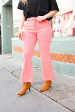 Load image into Gallery viewer, All You Need Ash Pink High Waist Fray Bootcut Jeans