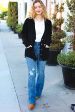 Load image into Gallery viewer, You've Got It Black Button Down Boyfriend Cardigan