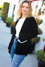 Load image into Gallery viewer, You've Got It Black Button Down Boyfriend Cardigan