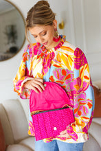 Load image into Gallery viewer, Fuchsia Raffia Woven Wrist Strap Clutch Bag