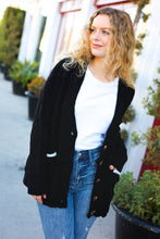 Load image into Gallery viewer, You've Got It Black Button Down Boyfriend Cardigan