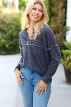 Load image into Gallery viewer, Ash Textured Out Seam Button Down Sweater Top