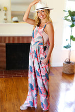 Load image into Gallery viewer, Weekend Ready Fuchsia Patchwork Baggy Overall Jumpsuit