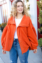 Load image into Gallery viewer, Own It Rust Cinched Waist Zip Up Fleece Jacket