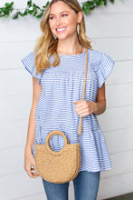 Load image into Gallery viewer, Khaki Rattan Half Moon Cinch Crossbody Bag