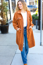 Load image into Gallery viewer, On Your Terms Camel Fleece Button Down Duster Jacket