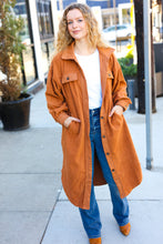 Load image into Gallery viewer, On Your Terms Camel Fleece Button Down Duster Jacket