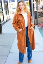 Load image into Gallery viewer, On Your Terms Camel Fleece Button Down Duster Jacket